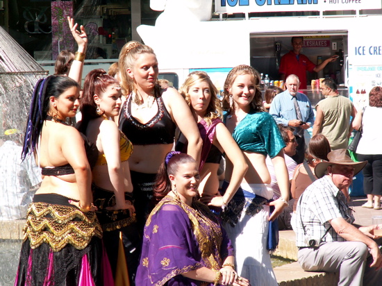 bellydancers at the multicultural festival