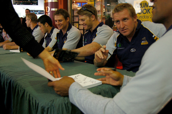 Brumbies book signing