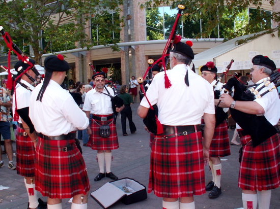 Pipers at the multicultural festival.